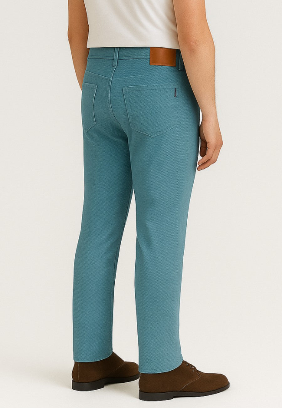 Pantalon de verano tipo Jeans en tejido estructurado - CHICAGO