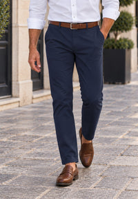 Pantalones tipo chinos Sport Bahía semi/slim azul marino