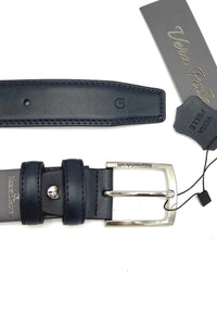 Cinturón de piel con caja de regalo en color negro