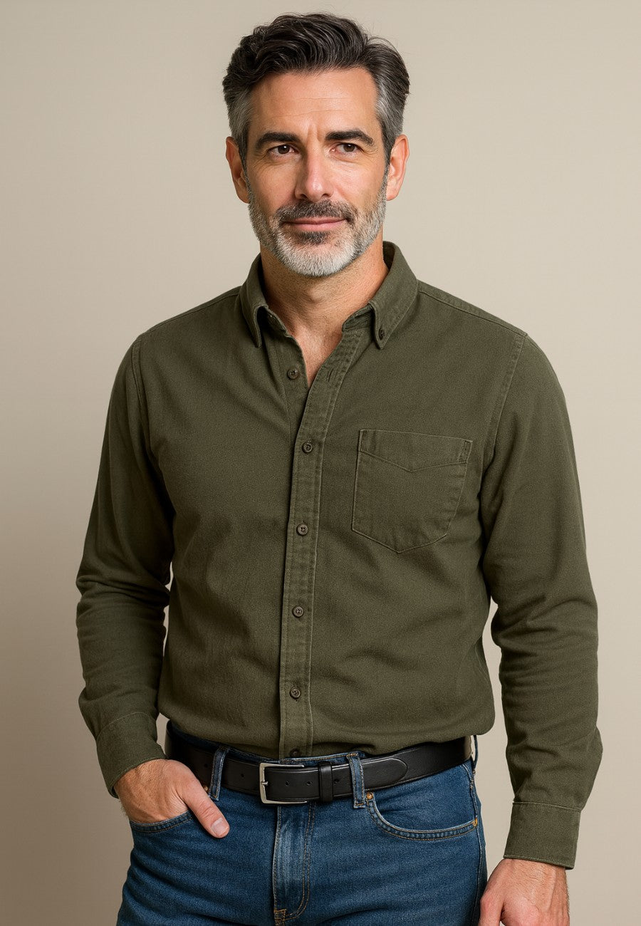 Cinturón de piel vacuno para hombre color Negro