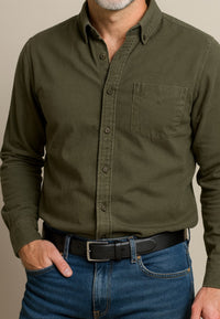 Cinturón de piel vacuno para hombre color Negro