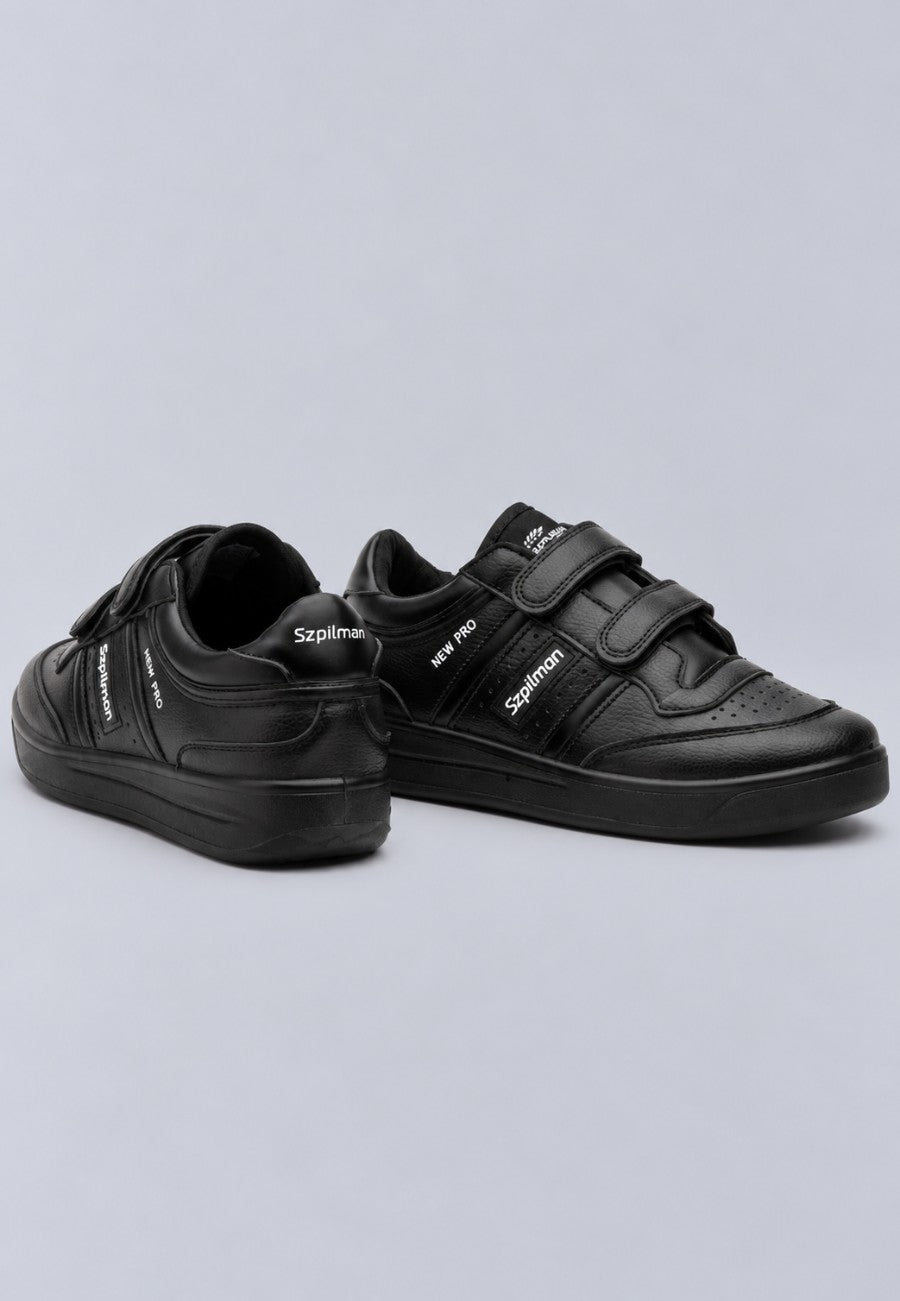 Zapatillas deportivas negras con tiras de velcro