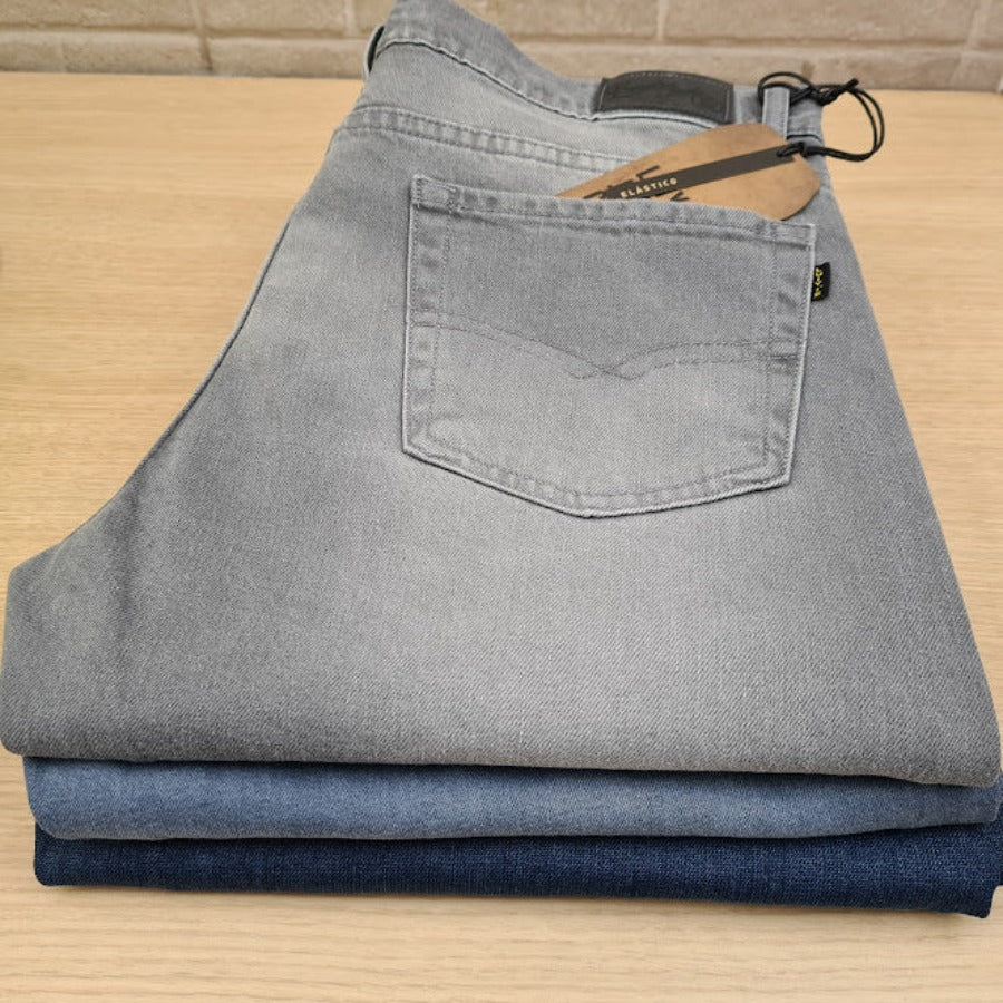 Pantalones Vaqueros elásticos, Gris lavado en testimu.com de T'estimu Moda