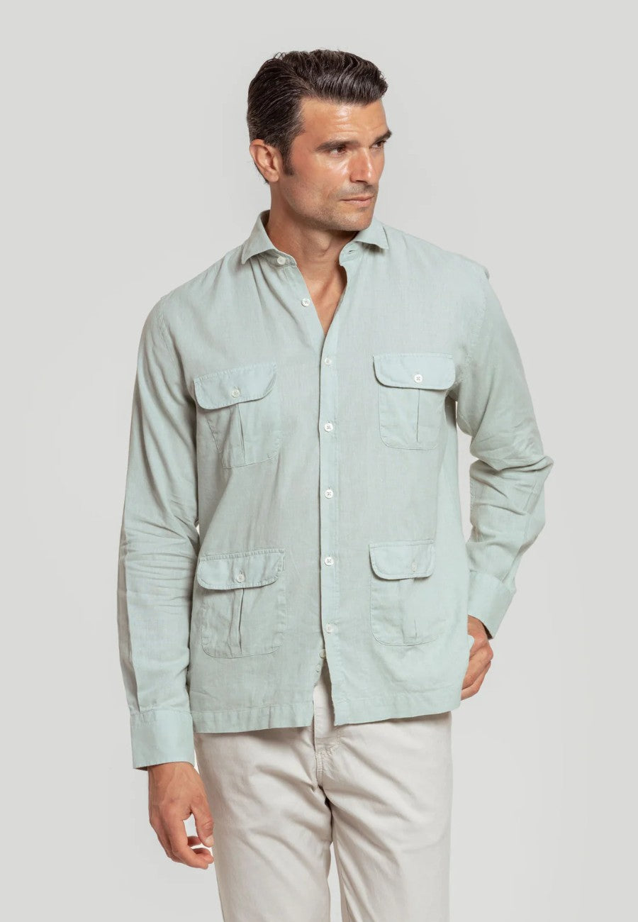 Water green Guayabera shirt up to size 4XL – Testimu Moda
