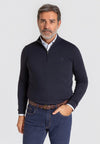 Jersey de Media cremallera en color azul marino