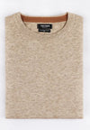 Jersey de Cashmere Touch Beige de hombre en tallas desde la 2XL a la 5XL