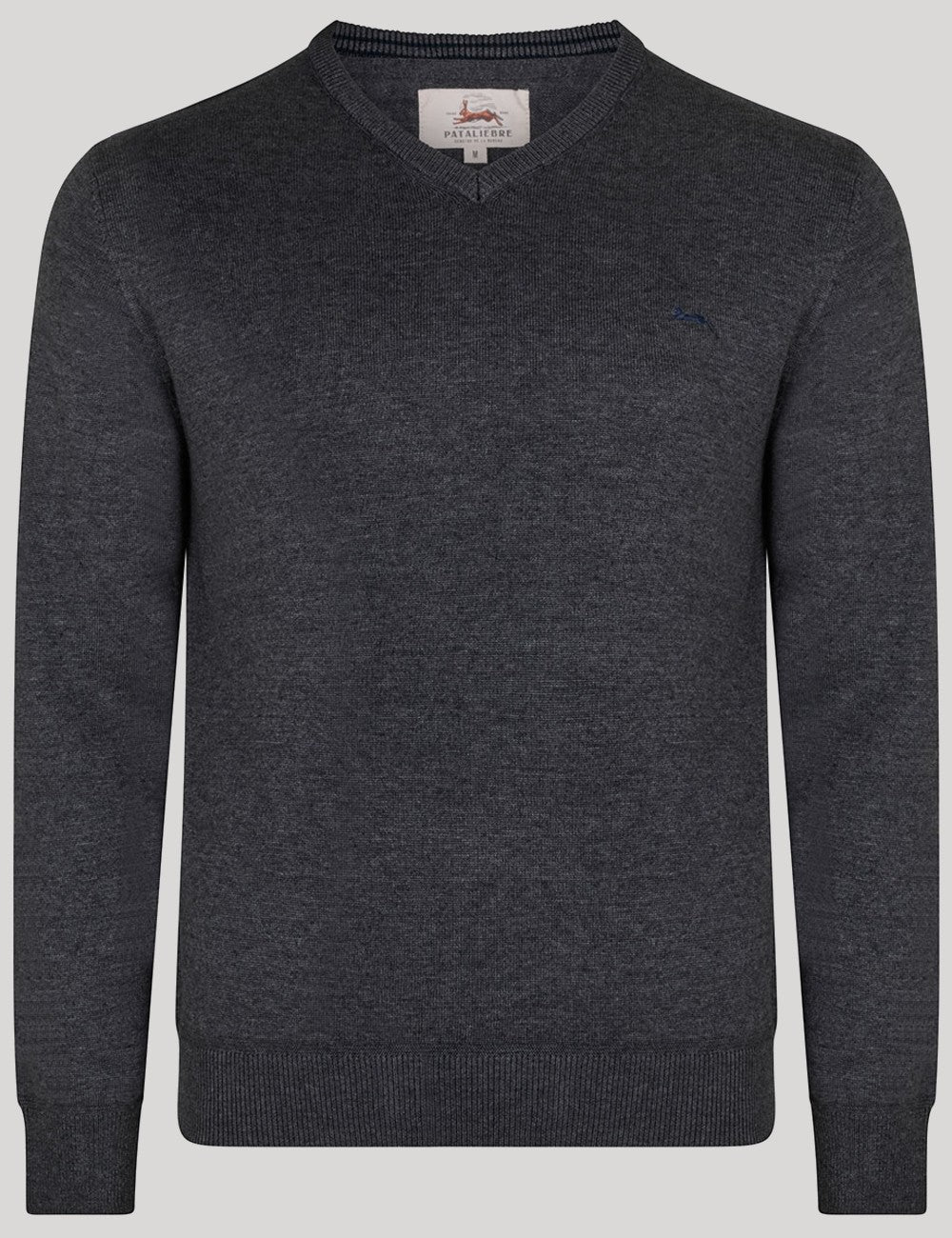 Jersey de punto con cuello de pico para hombre