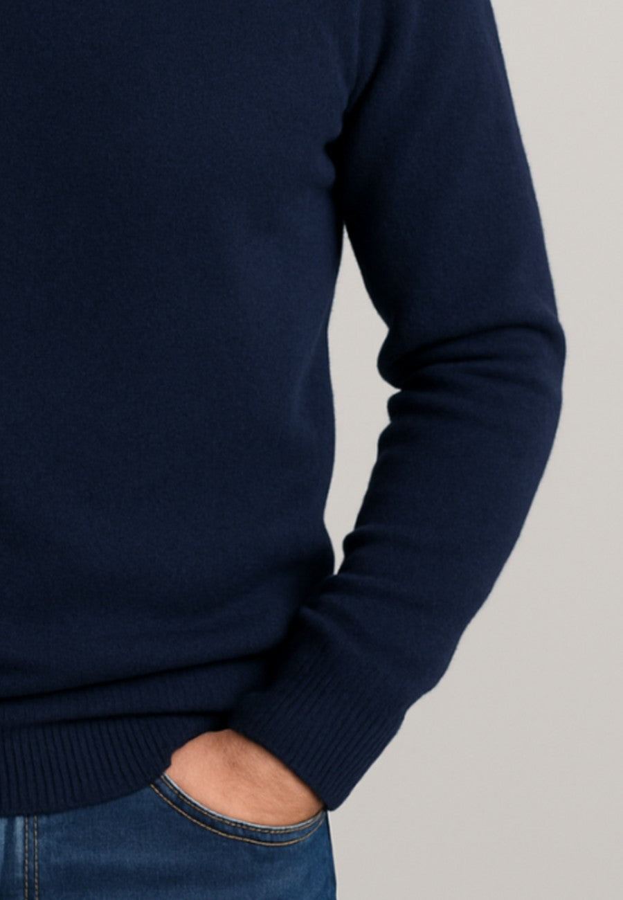 Jersey de Cashmere Touch Marino de hombre en tallas desde la 2XL a la 5XL