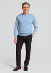 Jersey Básico de cuello redondo color azul cielo