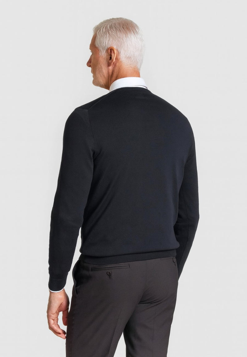 Jersey Básico cuello de pico en color azul marino