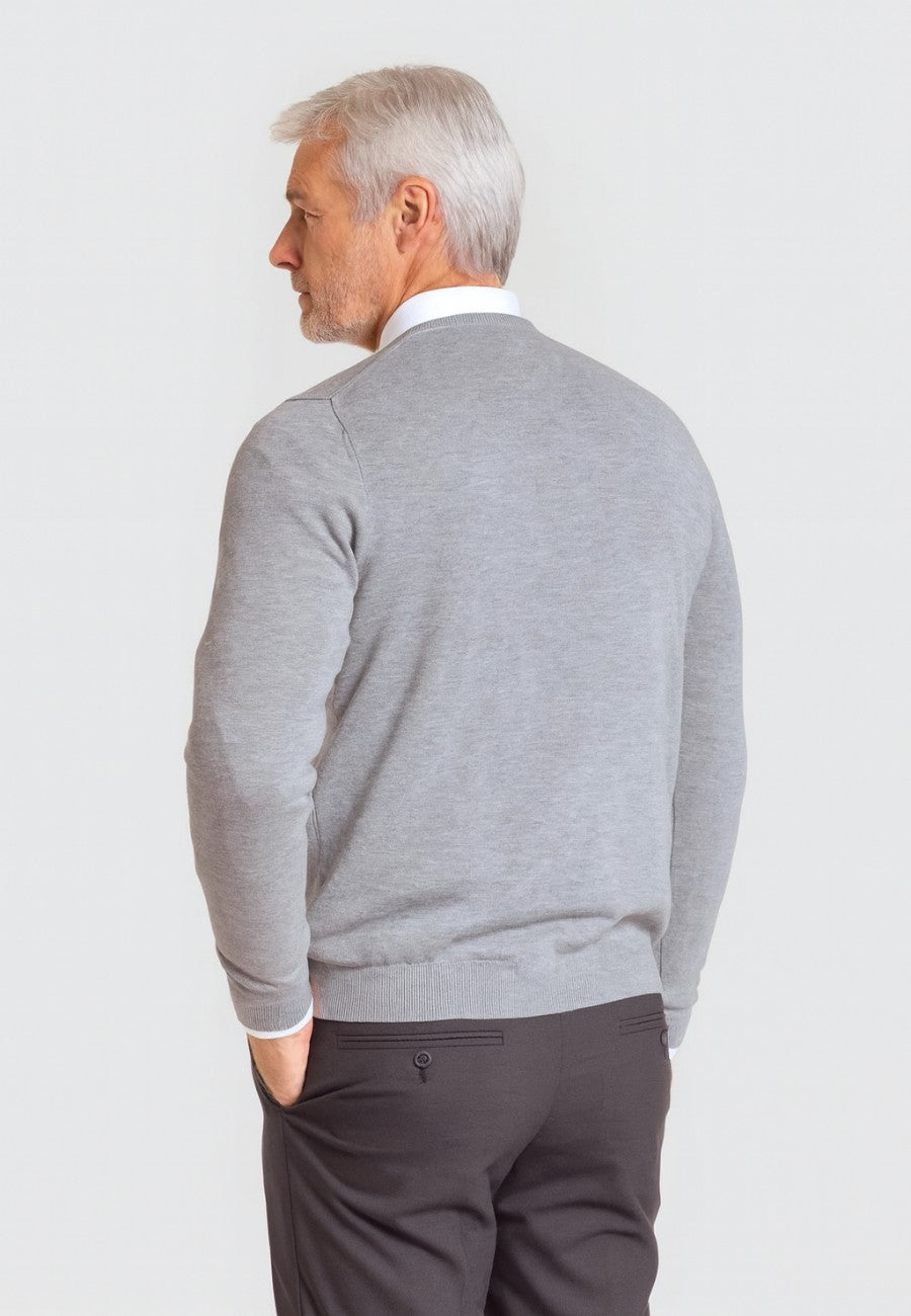 Jersey Básico de cuello redondo color gris