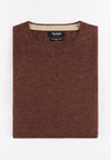 Jersey de Cashmere Touch marron de hombre en tallas desde la 2XL a la 5XL