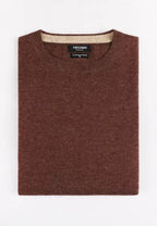 Jersey de Cashmere Touch marron de hombre en tallas desde la 2XL a la 5XL