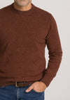Jersey de Cashmere Touch marron de hombre en tallas desde la 2XL a la 5XL