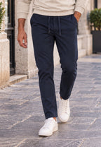 Pantalón jogger de invierno en loneta color azul marino