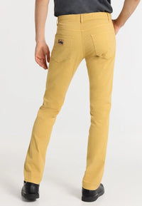 Amarillo Pantalones Hombre Color Mostaza Pantalones Lois Jeans De