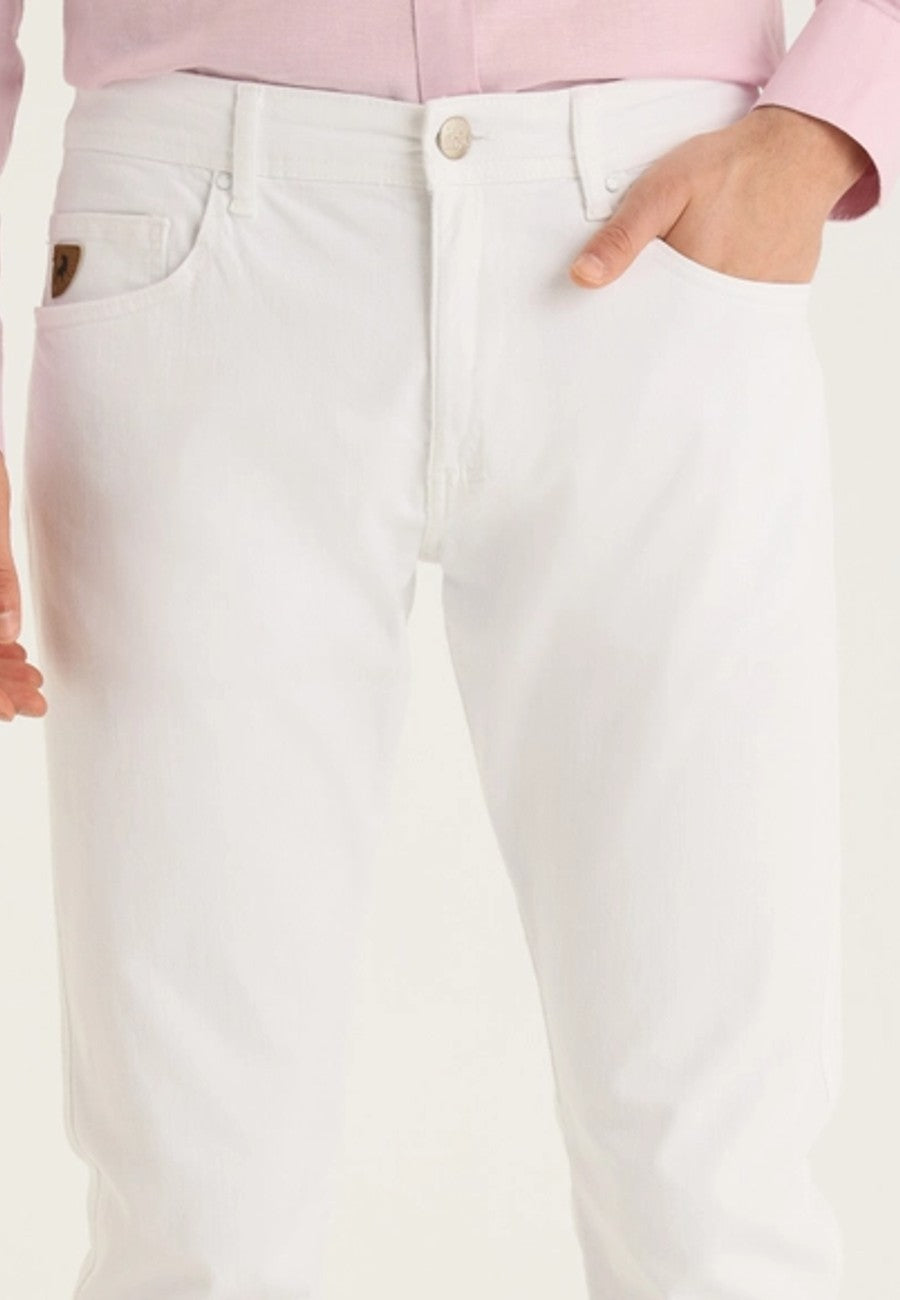 Pantalón LOIS tipo Jeans Regular de hombre - Blanco