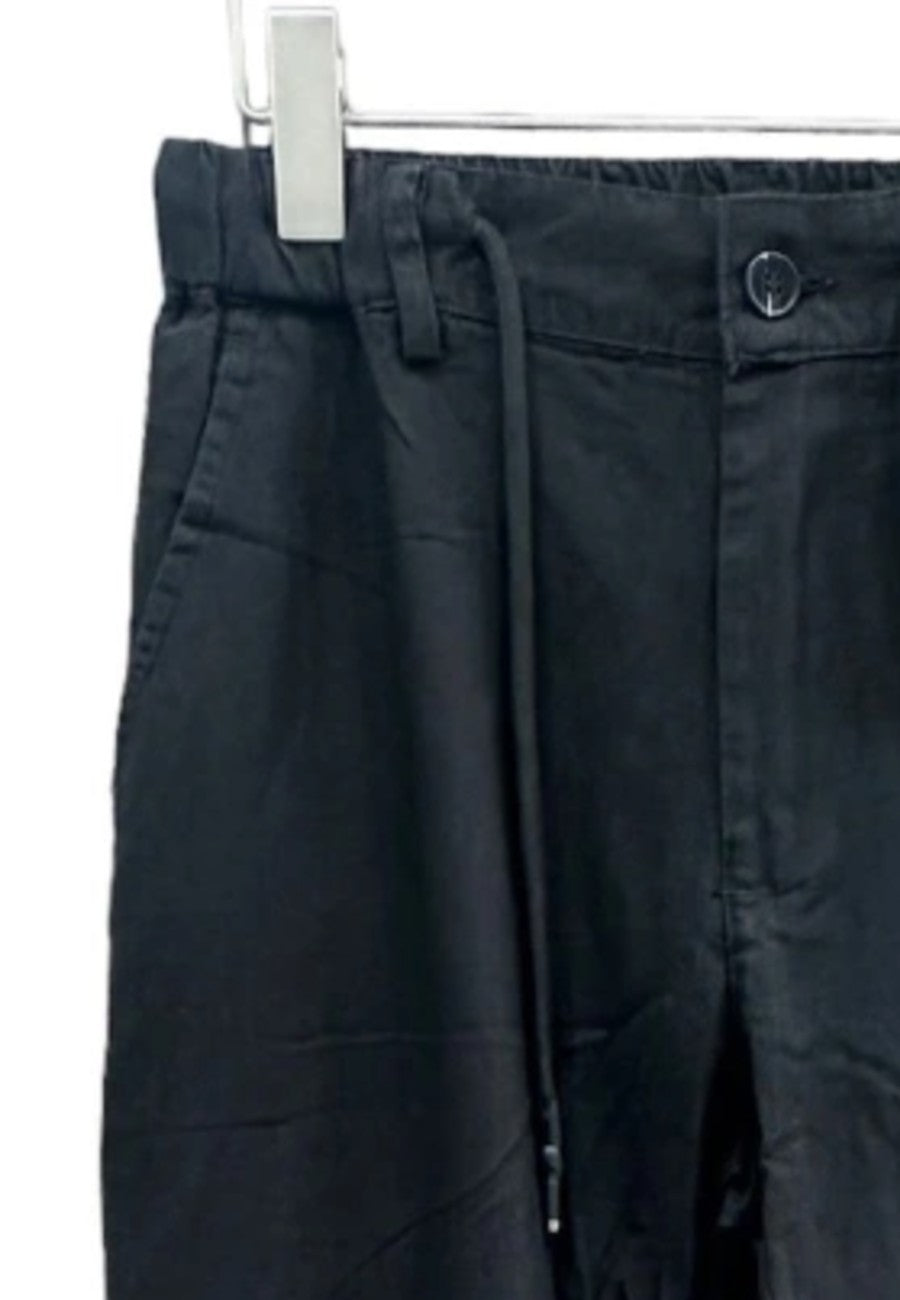 Pantalones de lino y algodón con cordón para hombre