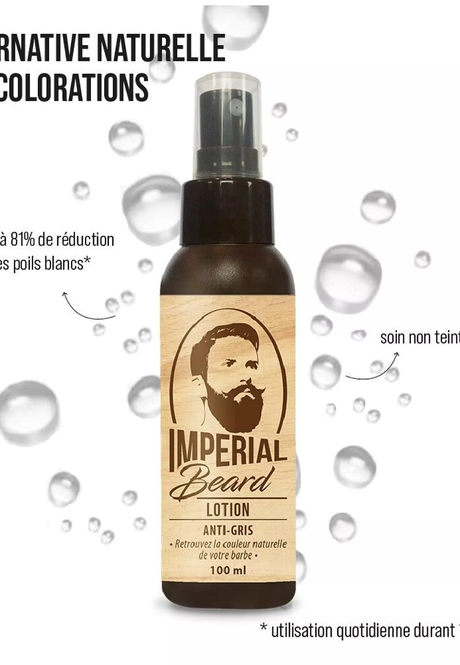 Loción anti cana de la barba sin tintes