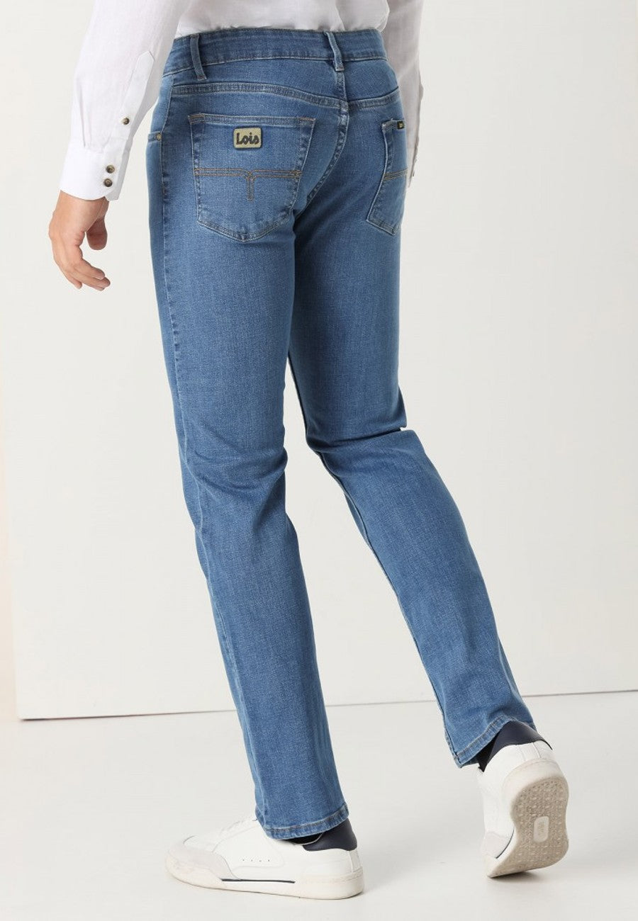 Pantalón de Hombre Jeans LOIS Azul medio, Recto de Tiro medio 38