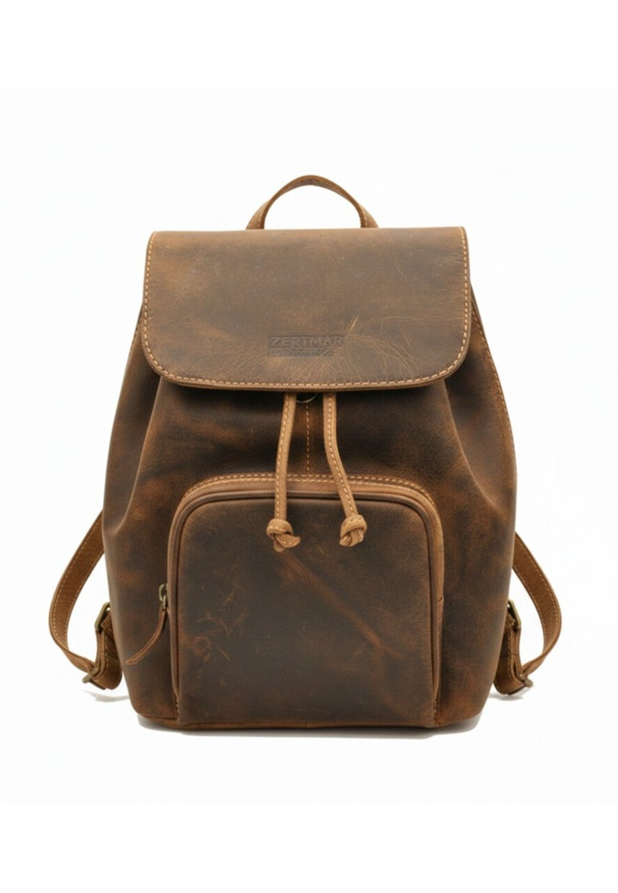 Mochila de piel natural envejecida de 29x22x13