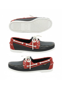 Nauticos de piel azul marino y rojo de hombre tallas de la 40 a la 47