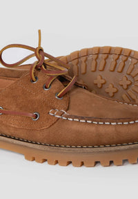 Nautico serraje de cuero marrón