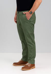 Pantalones casual chinos elásticos T'estimu Sport Verde de T'estimu Moda