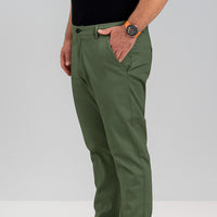 Beige elastic Chinese casual pants - Sport