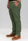 Pantalones casual chinos elásticos T'estimu Sport Verde de T'estimu Moda