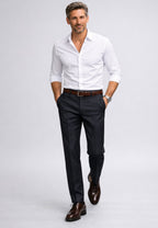 Pantalón de vestir de hombre Roma gris oscuro