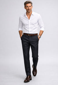 Pantalón de vestir de hombre Roma gris oscuro