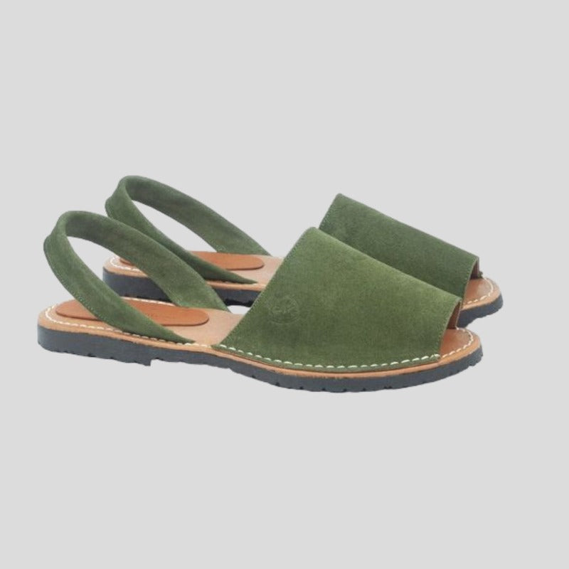 Menorquinas de Nobuck color Verde en testimu.com de T'estimu Moda