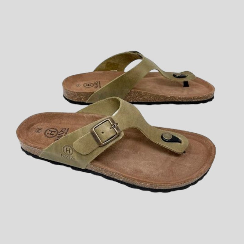 Sandalia para hombre de piel verde - Bio Itaca en testimu.com