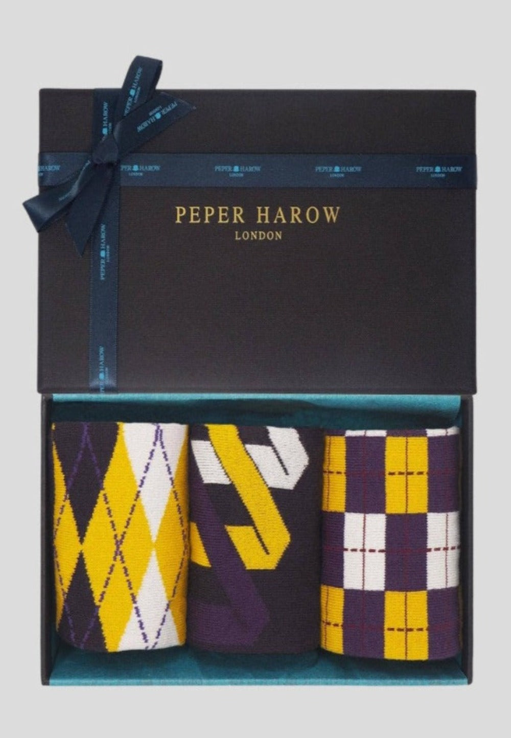 Caja Calcetines de regalo para hombre Amarillo Dorado