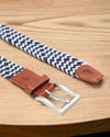 Pack Cinturón Peter y Calcetines blanco y rayas azules en testimu.com de T'estimu Moda