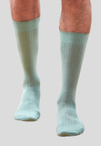 Calcetines para hombre de algodón mercerizado en verde palido