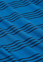 Pijama de hombre de algodón y punto rayas azul (tallas de la L a la 5XL)