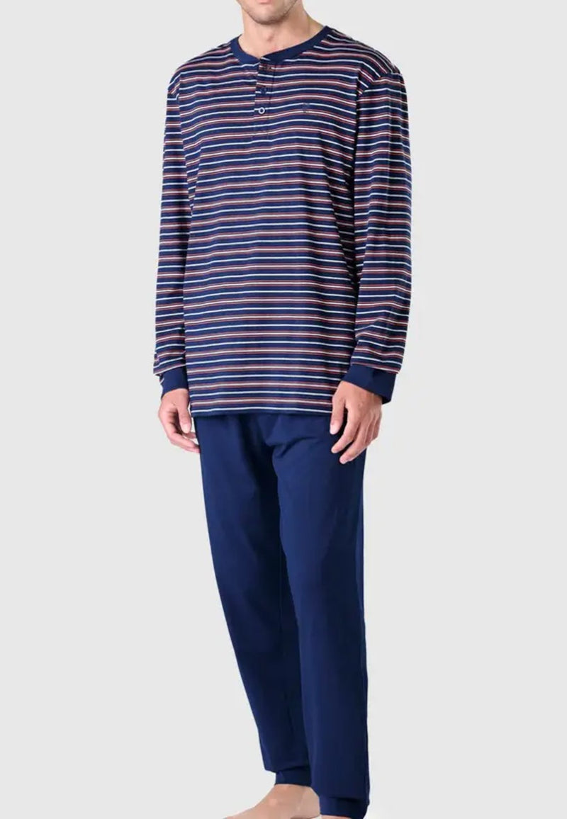 Pijama de hombre de rayas varias en tallas de la M a la XXL