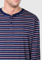 Pijama de hombre de rayas varias en tallas de la M a la XXL