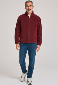 Chaqueta Forro Polar de hombre en color Borgoña