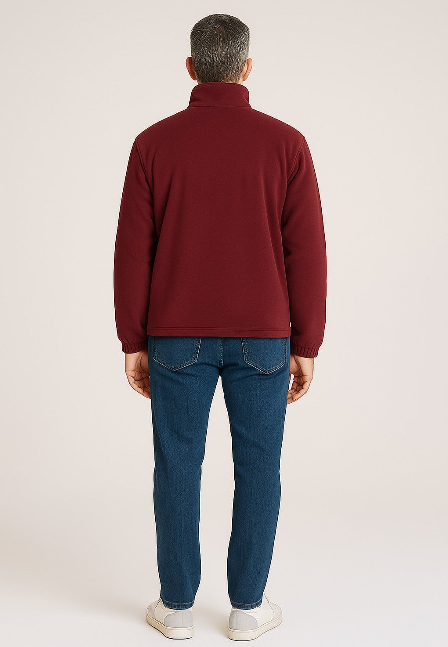 Chaqueta Forro Polar de hombre en color Borgoña