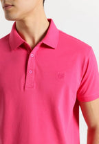 Polo de hombre de manga corta Rosa
