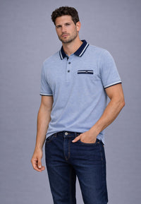 Polo piqué de hombre regular en color azul en testimu.com de T'estimu Moda