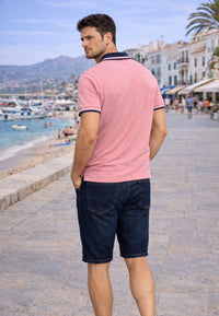 Polo piqué de hombre regular en color salmón en testimu.com de T'estimu moda