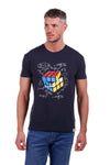 Camiseta de algodón azul marino Rubik en testimu.com de T'estimu moda