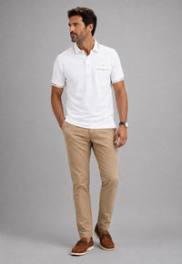 Polo de hombre en color blanco aire, tallas de la M a la 3XL