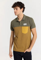 Polo LOIS de hombre con bolsillo marrón