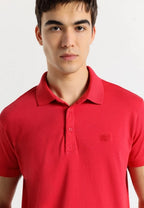 Polo de hombre de manga corta Rojo