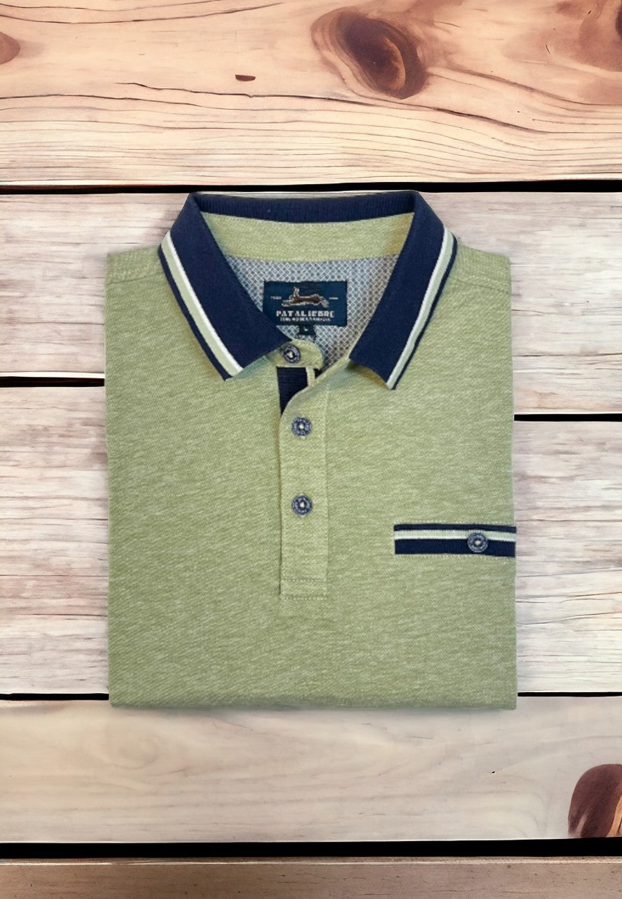 Polo piqué de hombre regular en color verde en testimu.com de T'estimu Moda